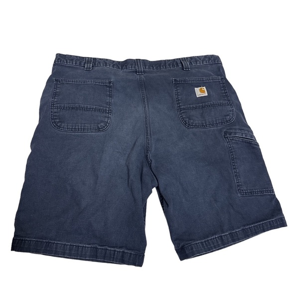 Carhartt Men's Washed Duck Work Shorts 42 Very Good Blue 8.5 Inseam - Picture 2 of 3